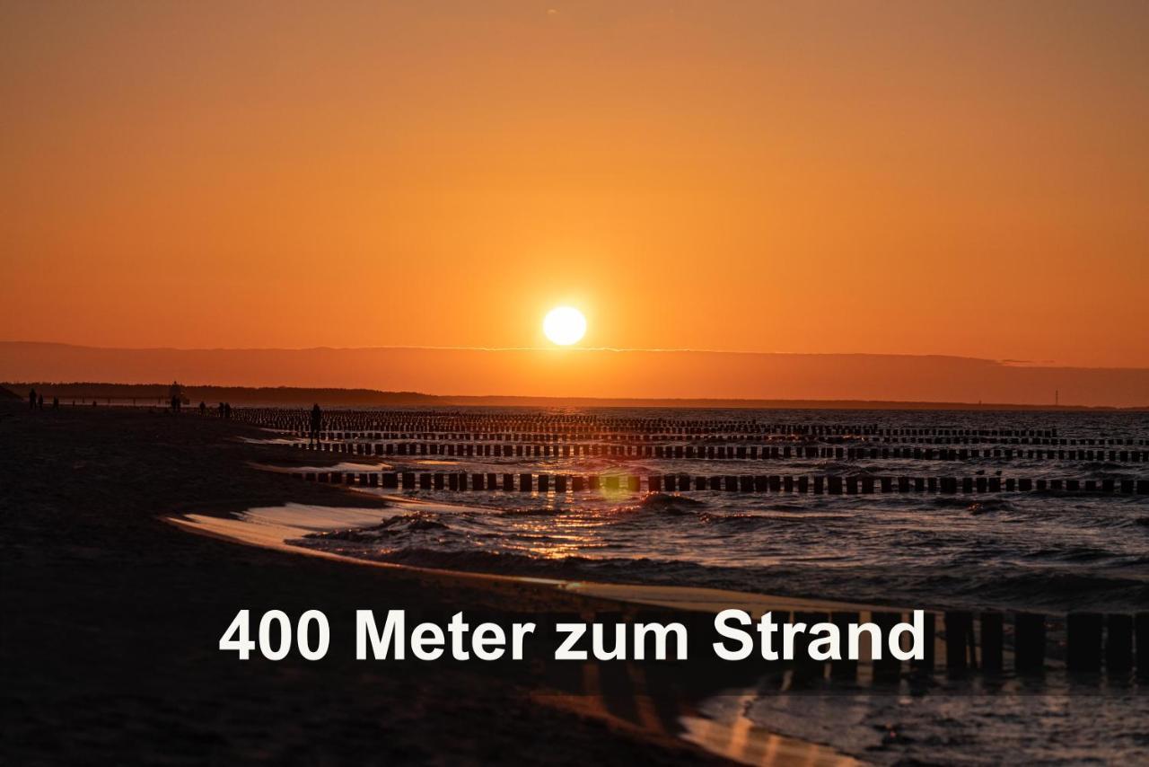 Ostseelagune Zingst, Exklusive Dhh, Strandnah, Sauna, Kamin, 3 Sz, 2 Baeder, Glasfaser, Haustierfrei, Garten Mit Suedterrasse, E-Ladesaeule, 2 Stellplaetze, Strandkorb, Fahrradschuppen, Waschmaschine, Trockner, Nichtraucher Dış mekan fotoğraf